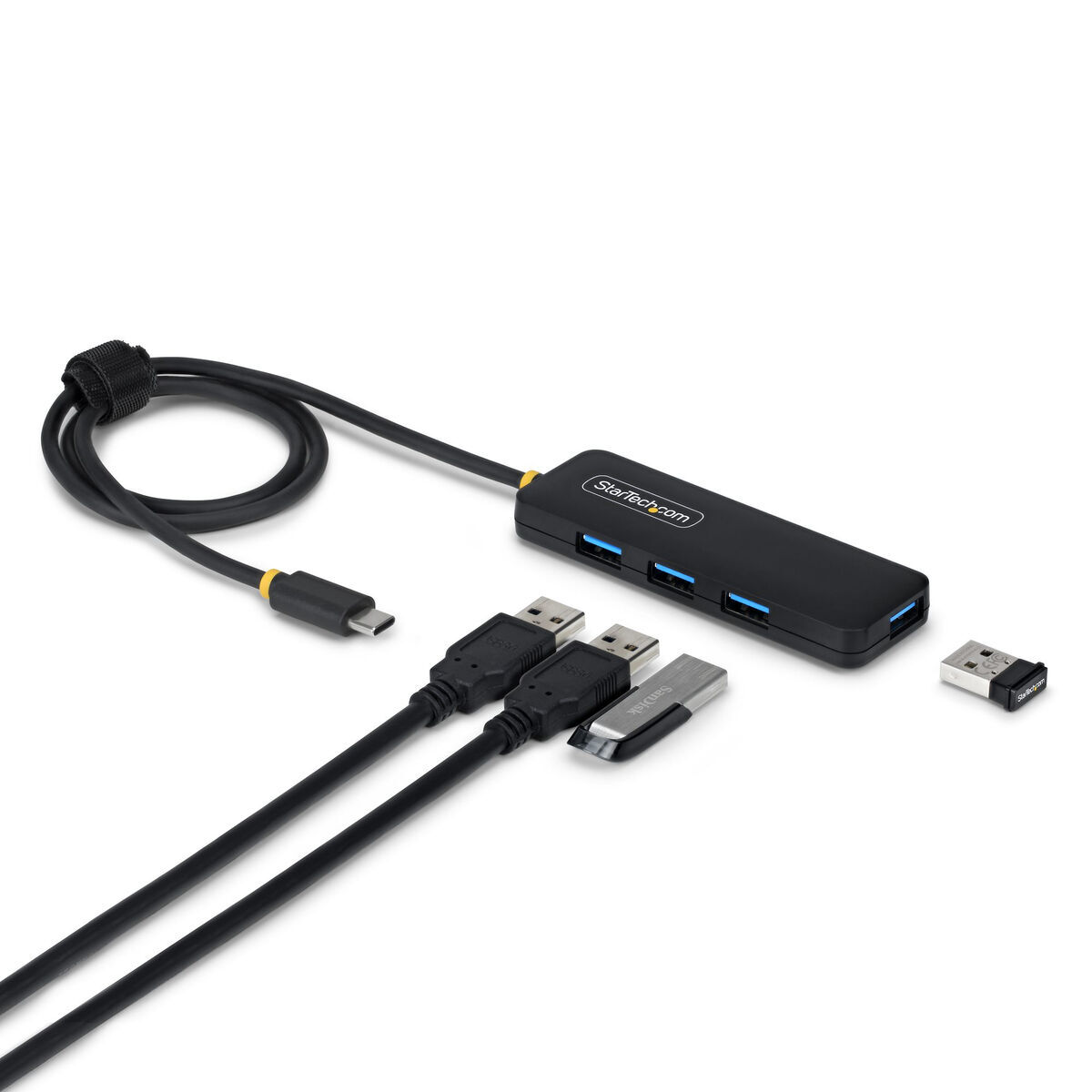 Hub USB Startech H5C4A-USB-HUB-2 Preto