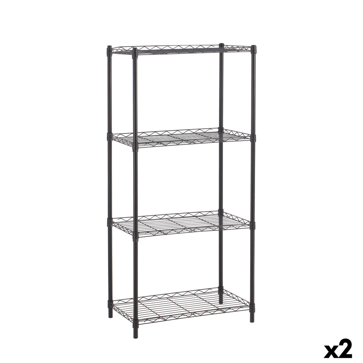 Estantes MobleKit Preto Metal 56 x 35 x 120 cm (2 Unidades)