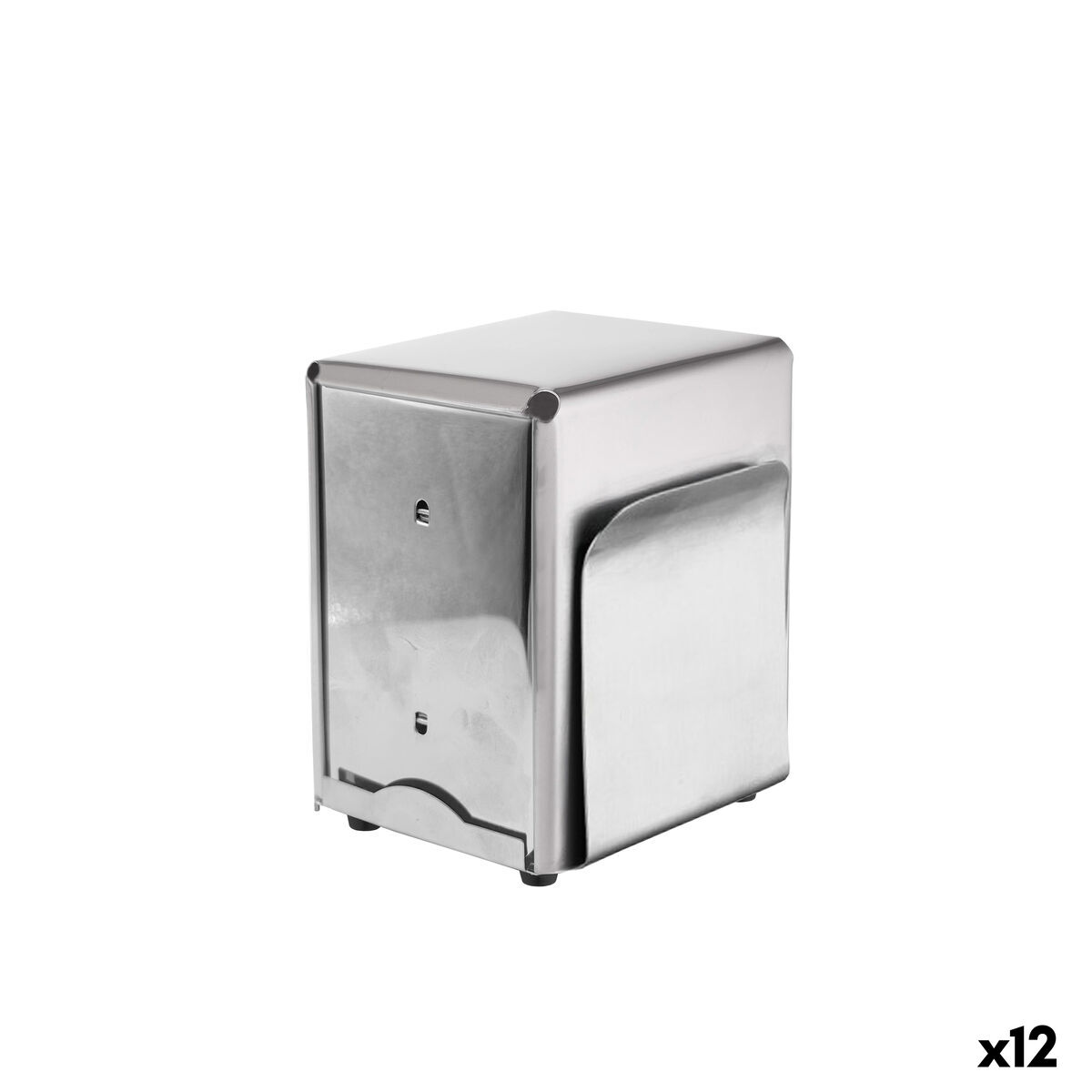 Porta-guardanapos My Bar Prateado Aço inoxidável 10 x 11,8 x 13,5 cm (12 Unidades)