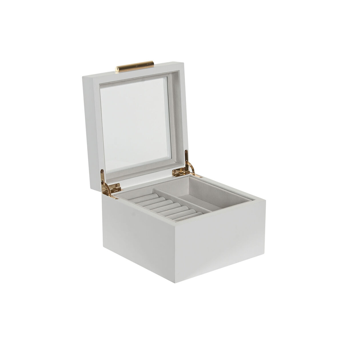 Guarda-Joias Home ESPRIT Branco Madeira Cristal