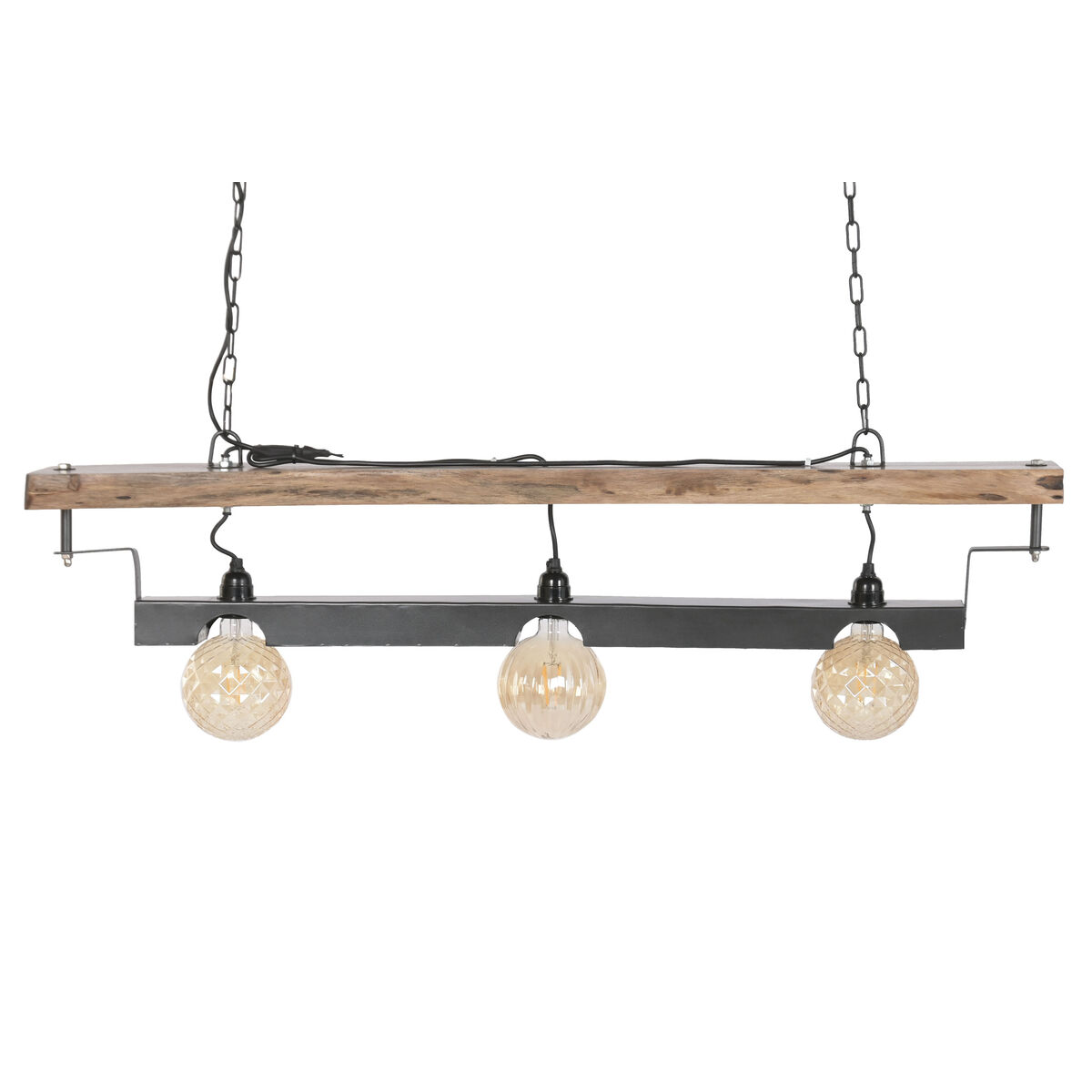 Candeeiro de teto Home ESPRIT Castanho Preto Ferro Acácia 116 X 16 X 26 CM