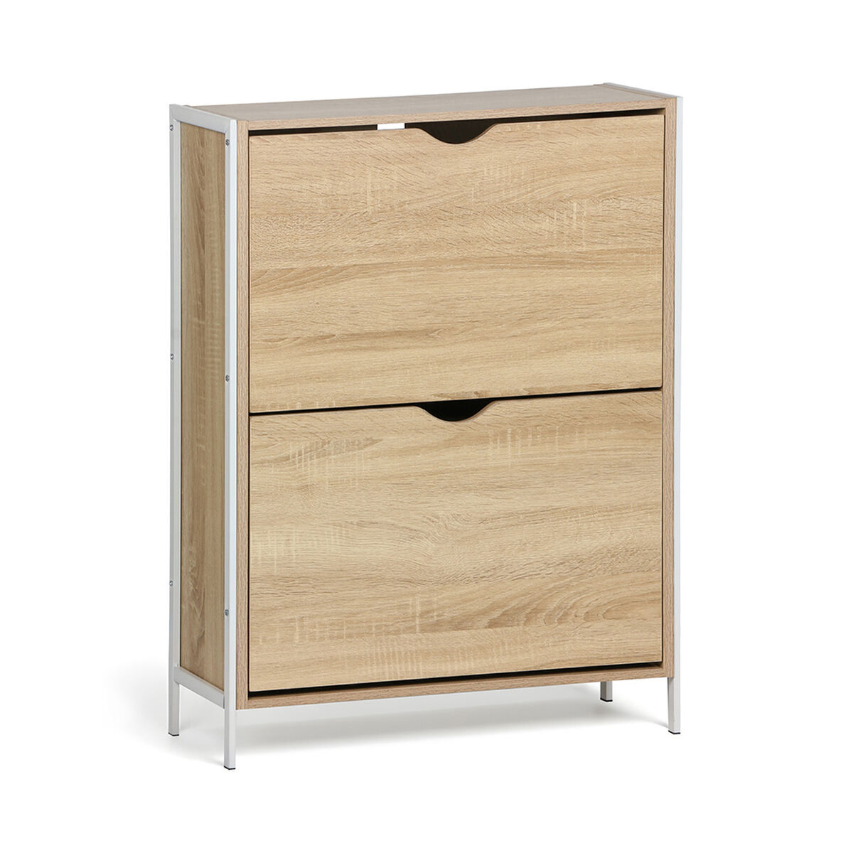 Sapateira MobleKit Branco Castanho Madeira Metal 65 x 24 x 80 cm