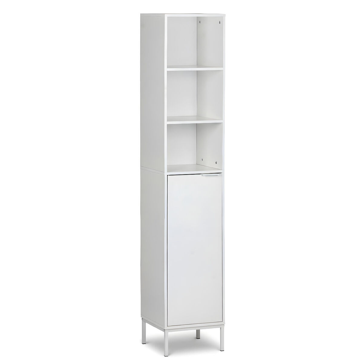 Prateleira de Casa de Banho MobleKit Branco 30 x 30 x 160 cm Madeira Metal