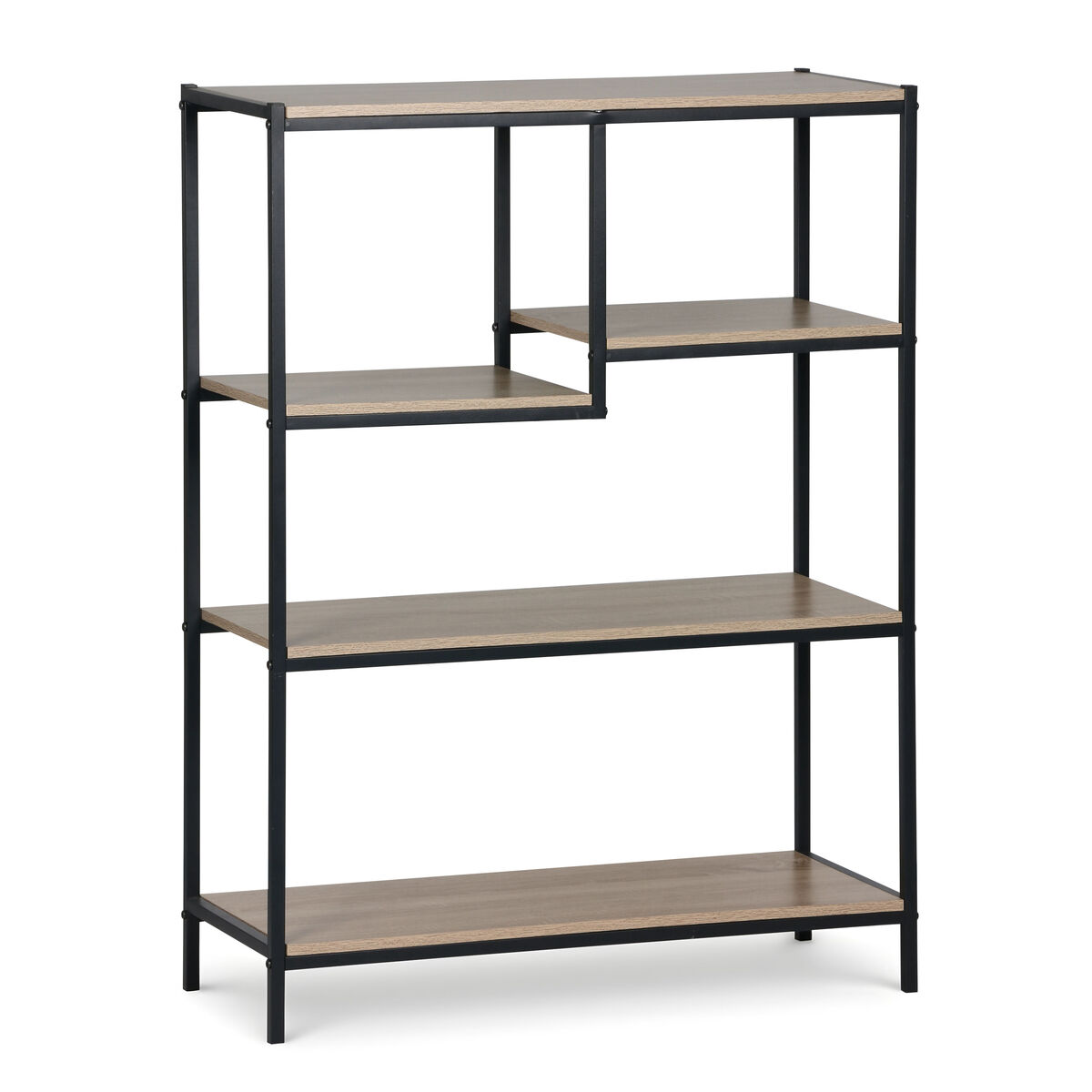 Estantes MobleKit Castanho Preto Madeira Metal 75 x 30 x 100 cm