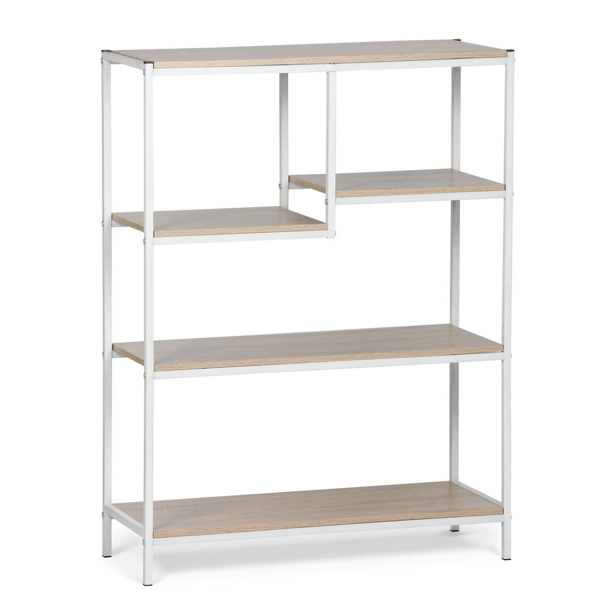 Estantes MobleKit Branco Castanho Madeira Metal 75 x 30 x 100 cm