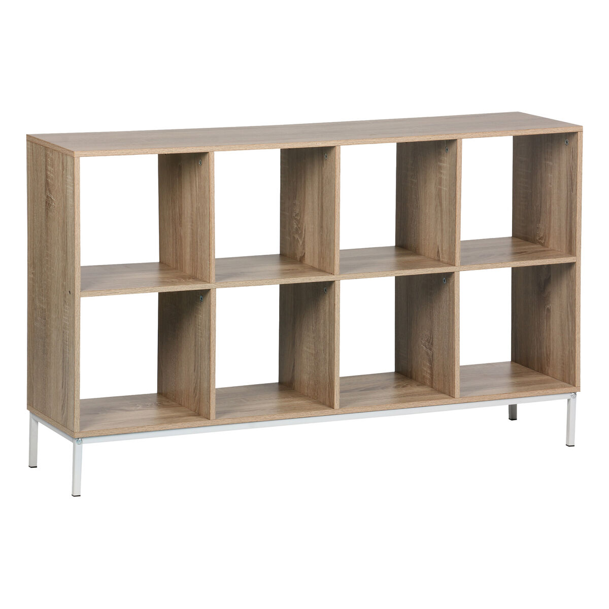 Estantes MobleKit Branco Castanho Madeira Metal 118 x 29 x 72 cm