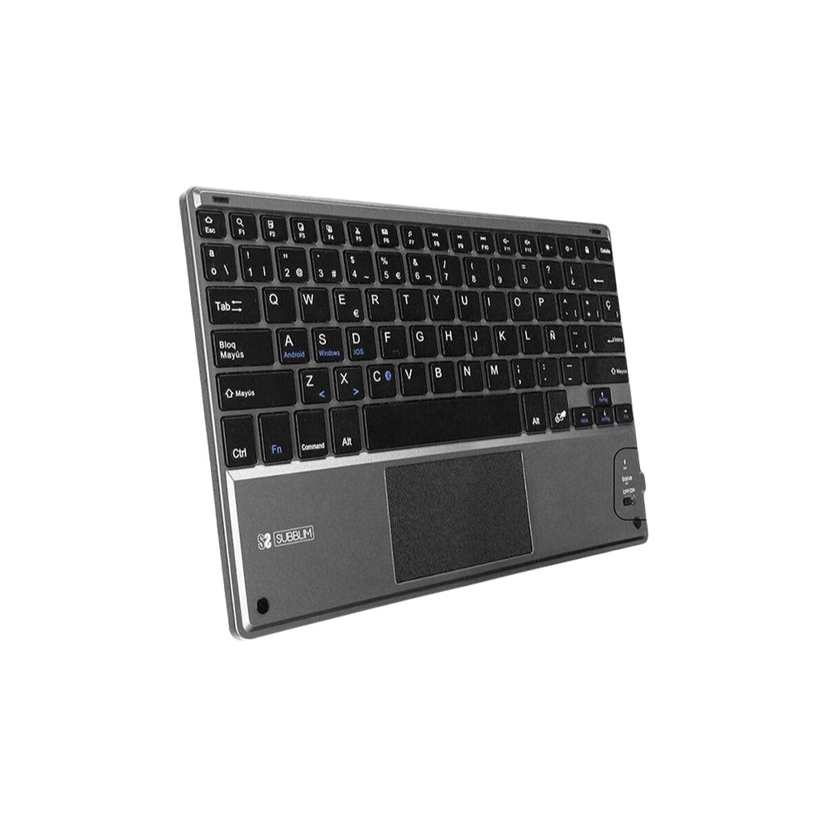 Capa para Tablet e Teclado Subblim SUBKT2-BTP001 Preto Qwerty espanhol