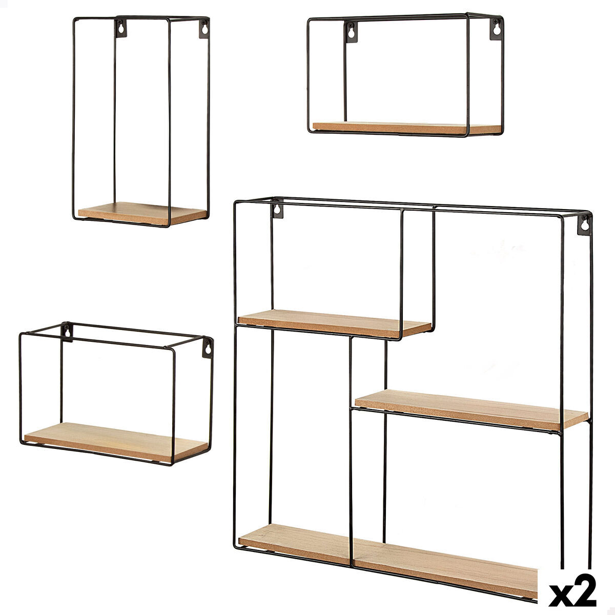 Estantes Max Home Ferro Madeira MDF (2 Unidades)