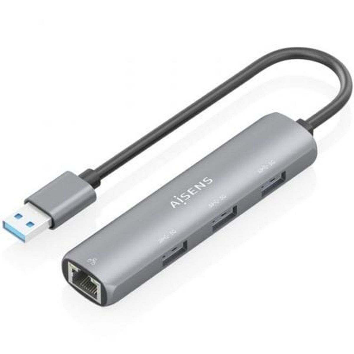Hub USB Aisens ASUC-4P034-GR Cinzento