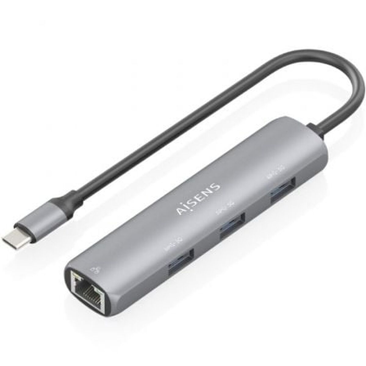 Hub USB Aisens ASUC-4P038-GR Cinzento