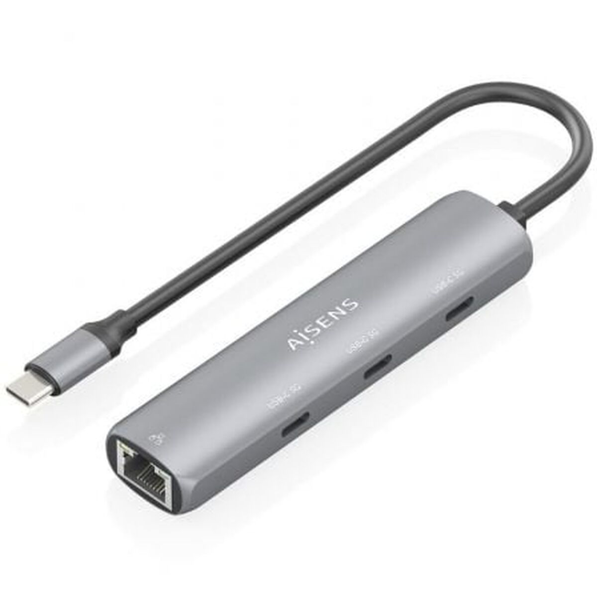 Hub USB Aisens ASUC-4P041-GR Cinzento