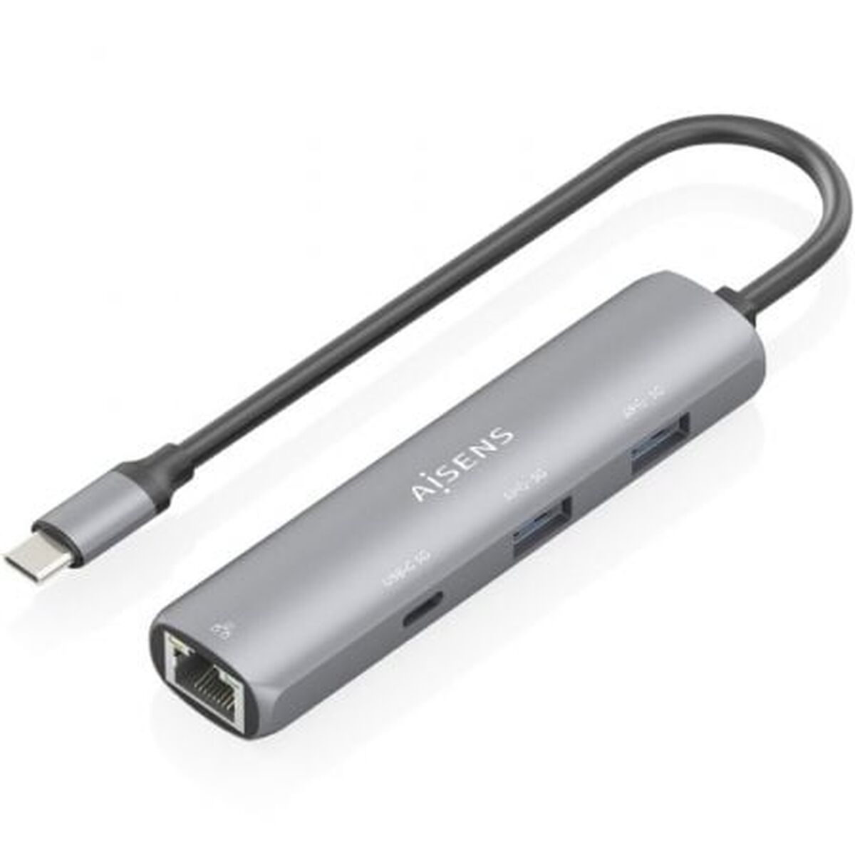 Hub USB Aisens ASUC-4P039-GR Cinzento