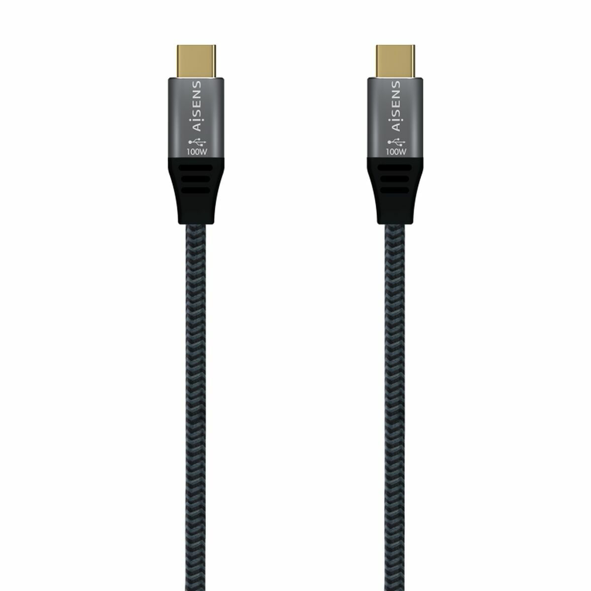 Cabo USB-C Aisens A107-0629 Cinzento 2 m