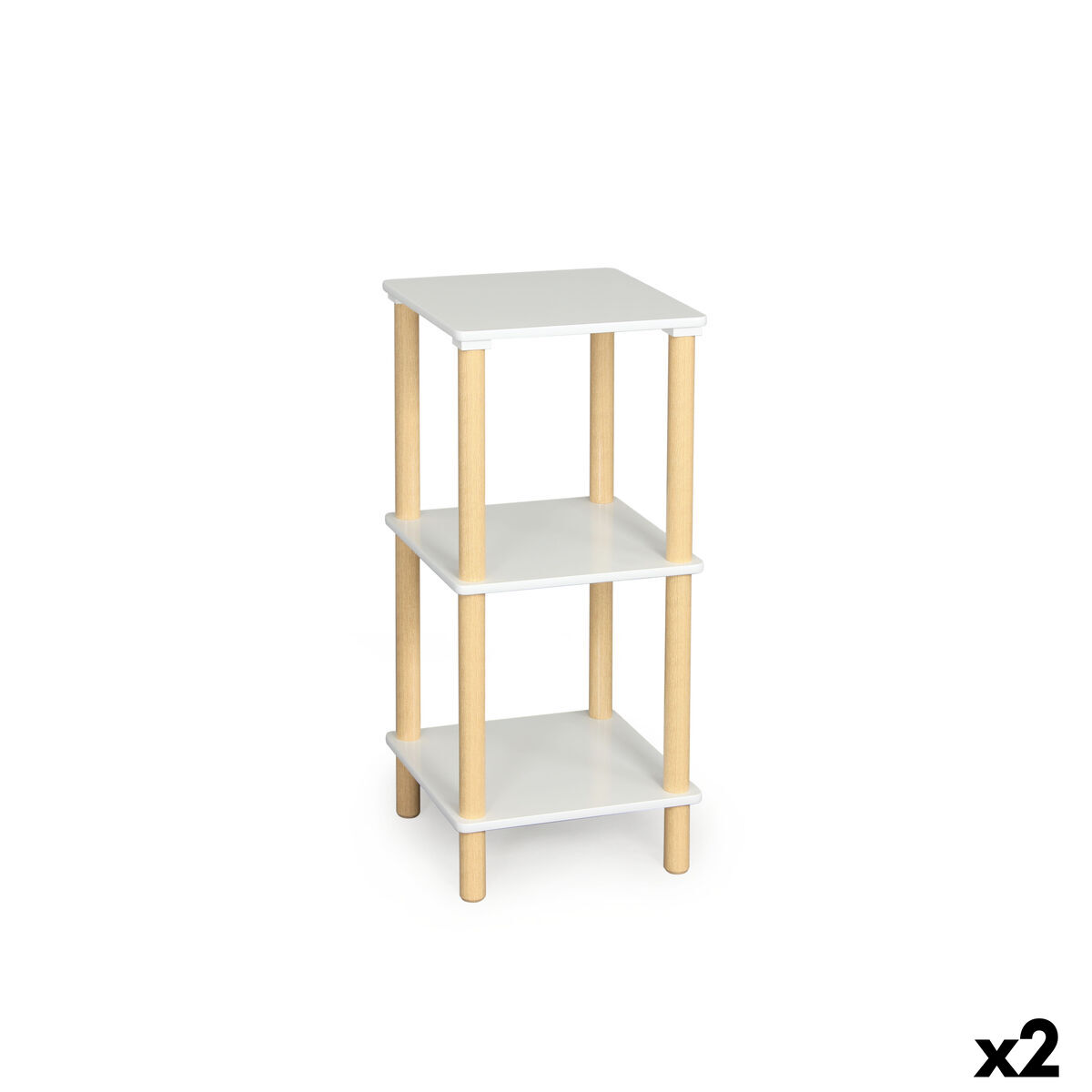 Estantes MobleKit Branco Castanho Madeira 35 x 35 x 75 cm (2 Unidades)