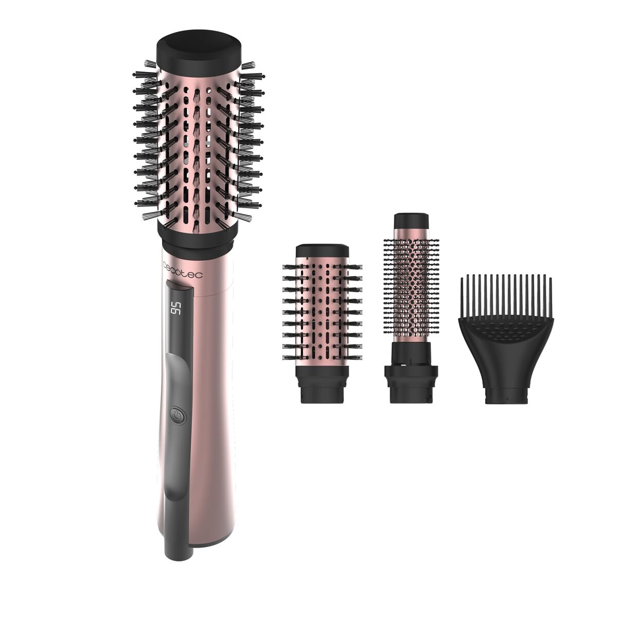 Cecotec Escova Secadora, Modeladora e Modeladora 3 em 1 AirGlam 14in1 Flex 1200W iónica cerâmica