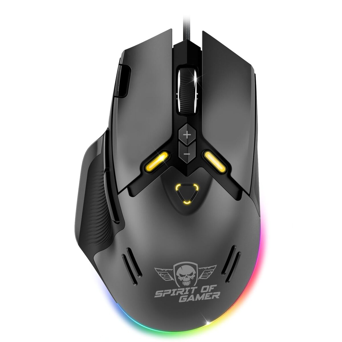 Rato Spirit of Gamer Elite M60 Branco RGB 8000 DPI 12000 dpi