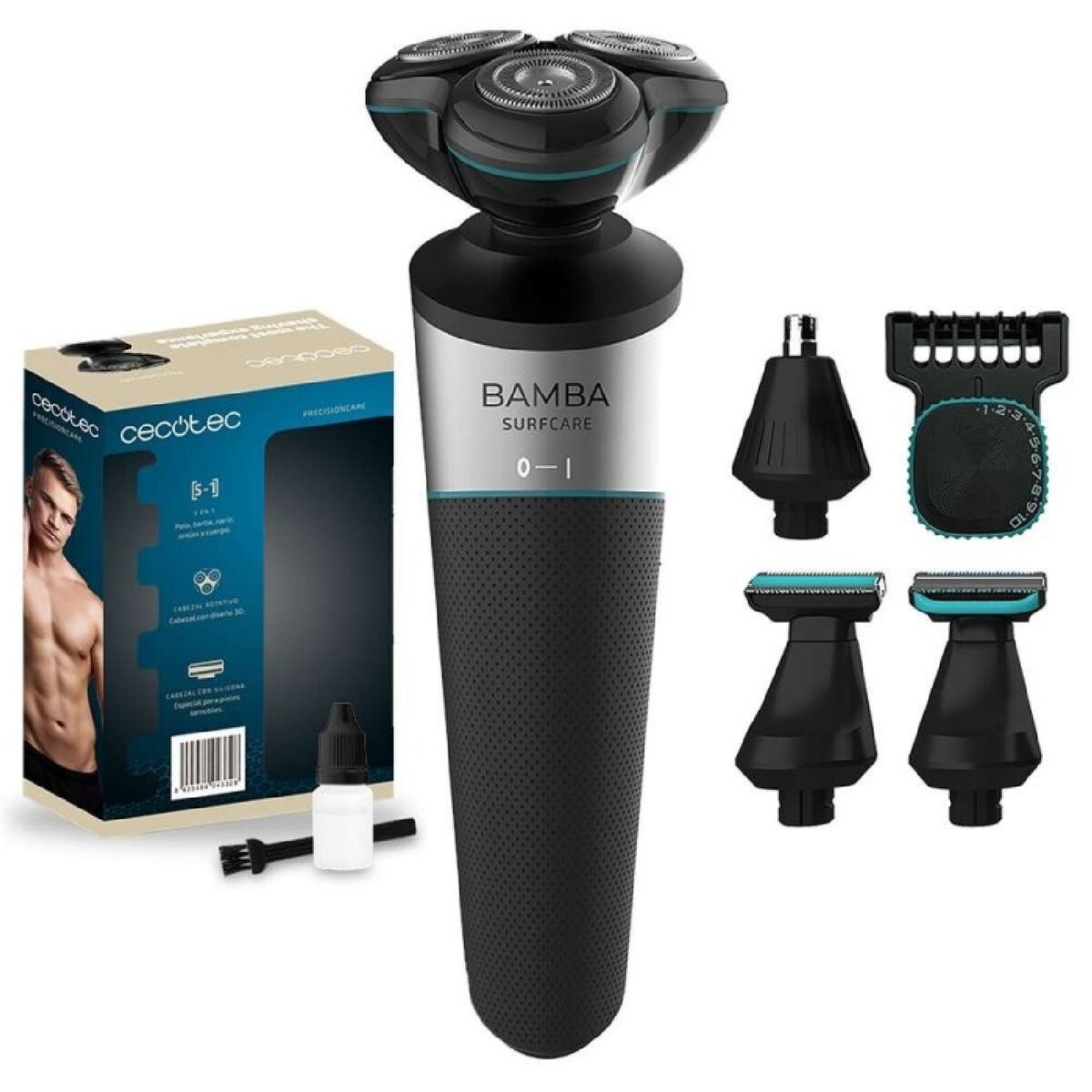 Cecotec Máquina de Barbear Rec. 5 em 1 PrecisionCare Multigrooming Lâminas Aço IPX5