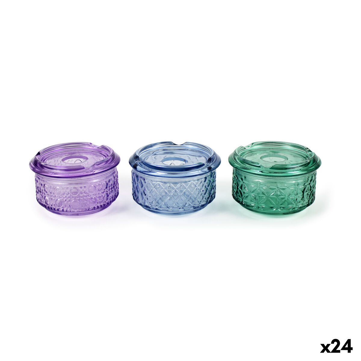 Cinzeiro Confortime Vidro 11,4 x 11,4 x 7,4 cm (24 Unidades)