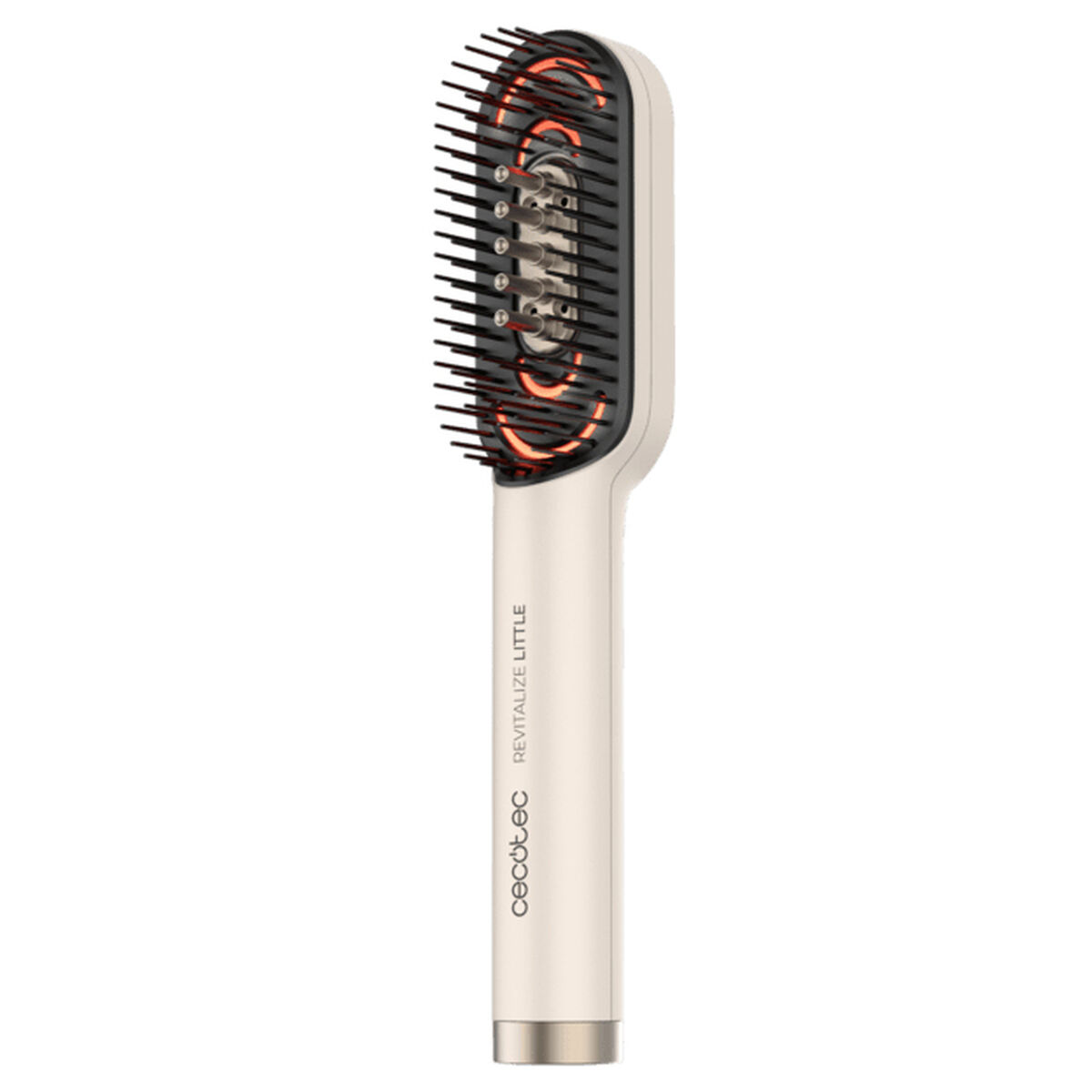 Escova Reparadora Cecotec HairCare Revitalize Little LED, massagem, sérum, recarregável, champanhe