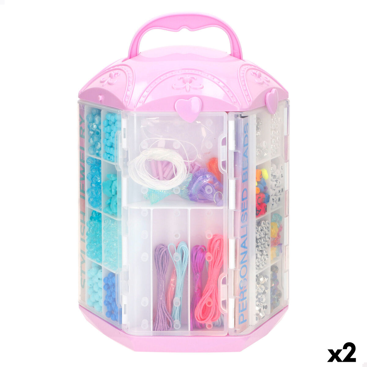 Kit Criação de Pulseiras e Colares Colorbaby 17 X 24 X 18,5 CM (2 Unidades)
