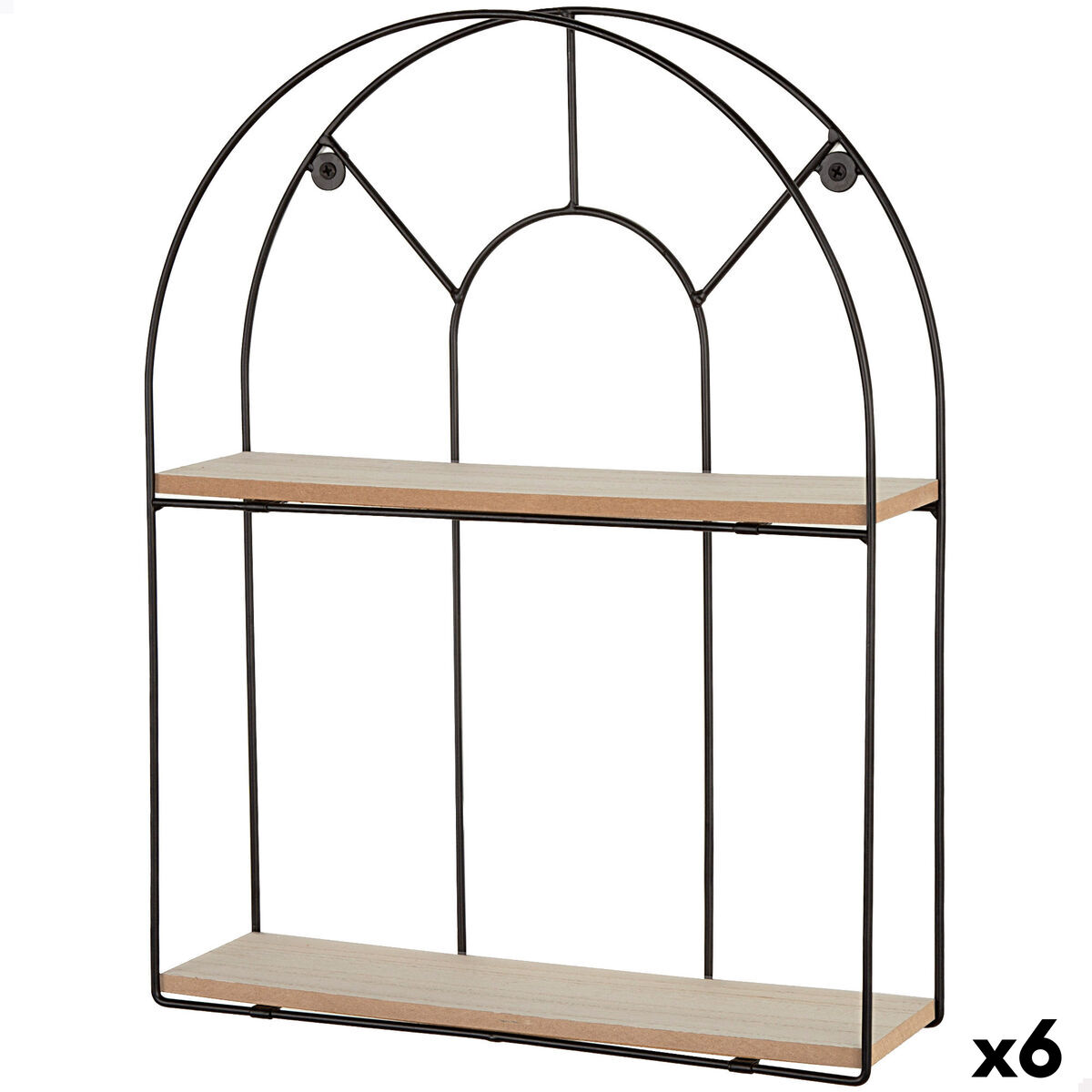 Estantes Max Home Ferro Madeira MDF 35 X 45 X 10 CM (6 Unidades)