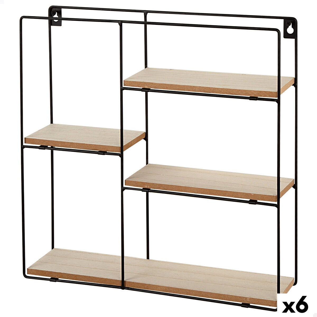 Estantes Max Home Ferro Madeira MDF 40 x 40 x 10 cm (6 Unidades)