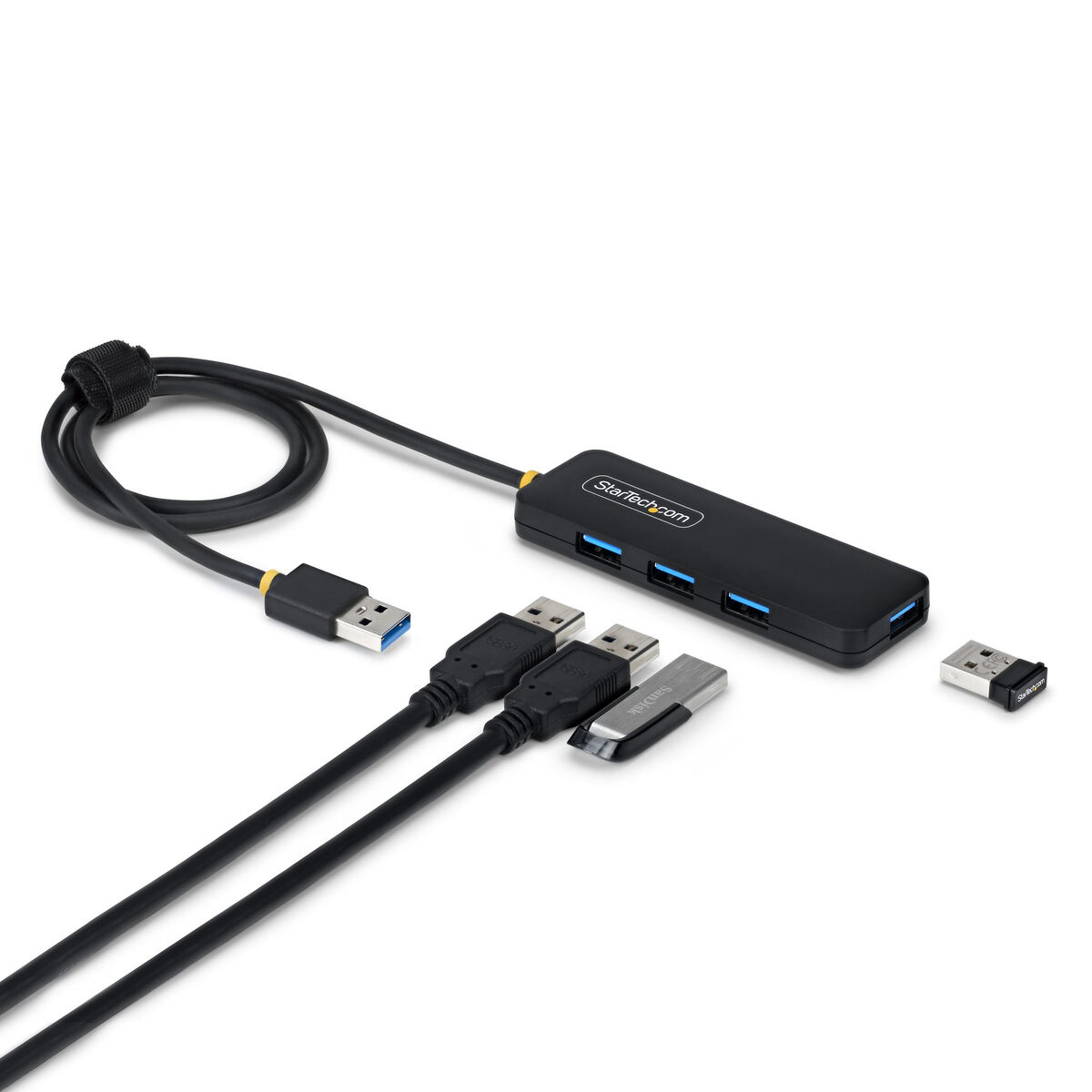 Hub USB Startech H5A4A-USB-HUB-2 Preto
