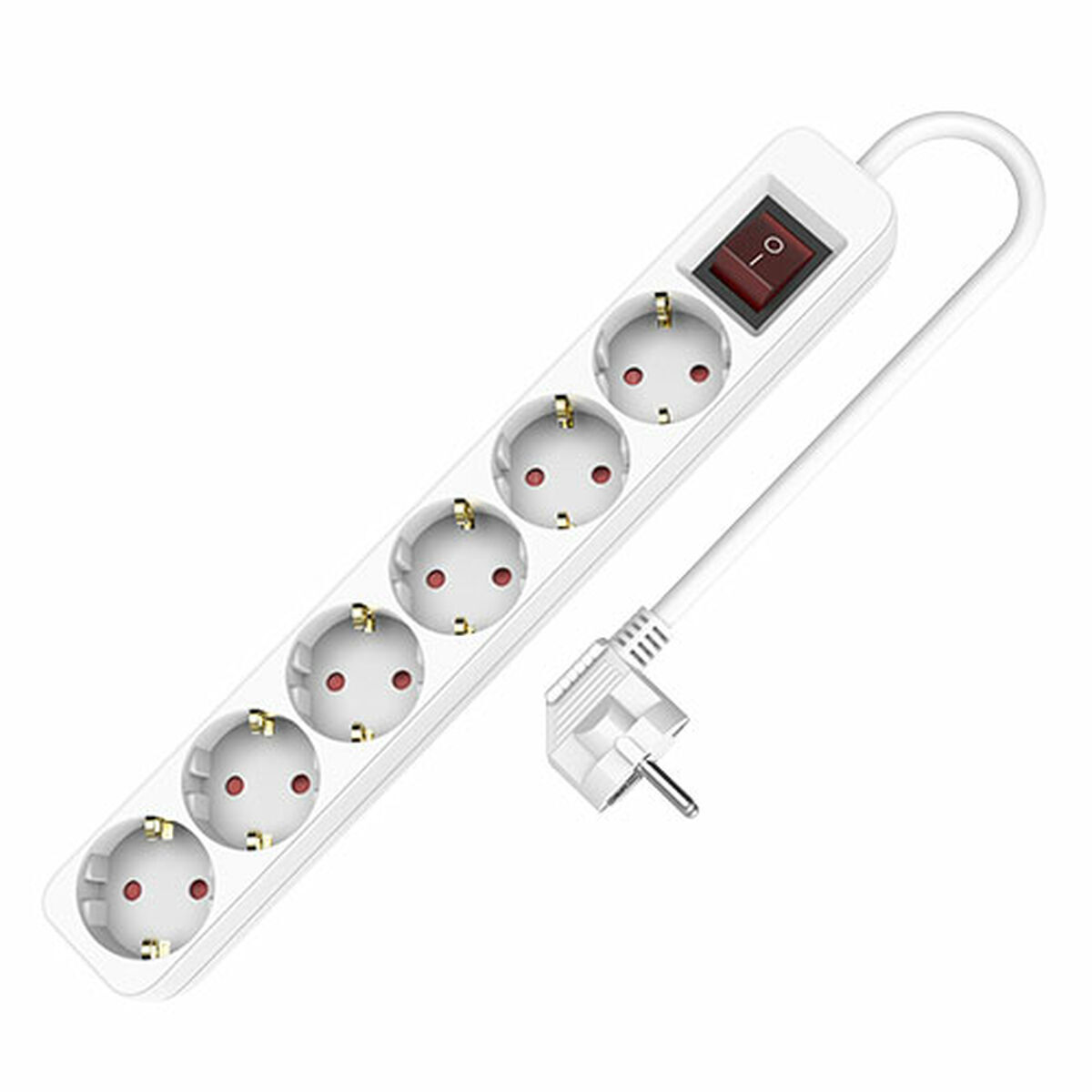 Extensão com 6 Tomadas sem Interruptor TM Electron TMUAD506S Branco 3680 W (1,5 m)