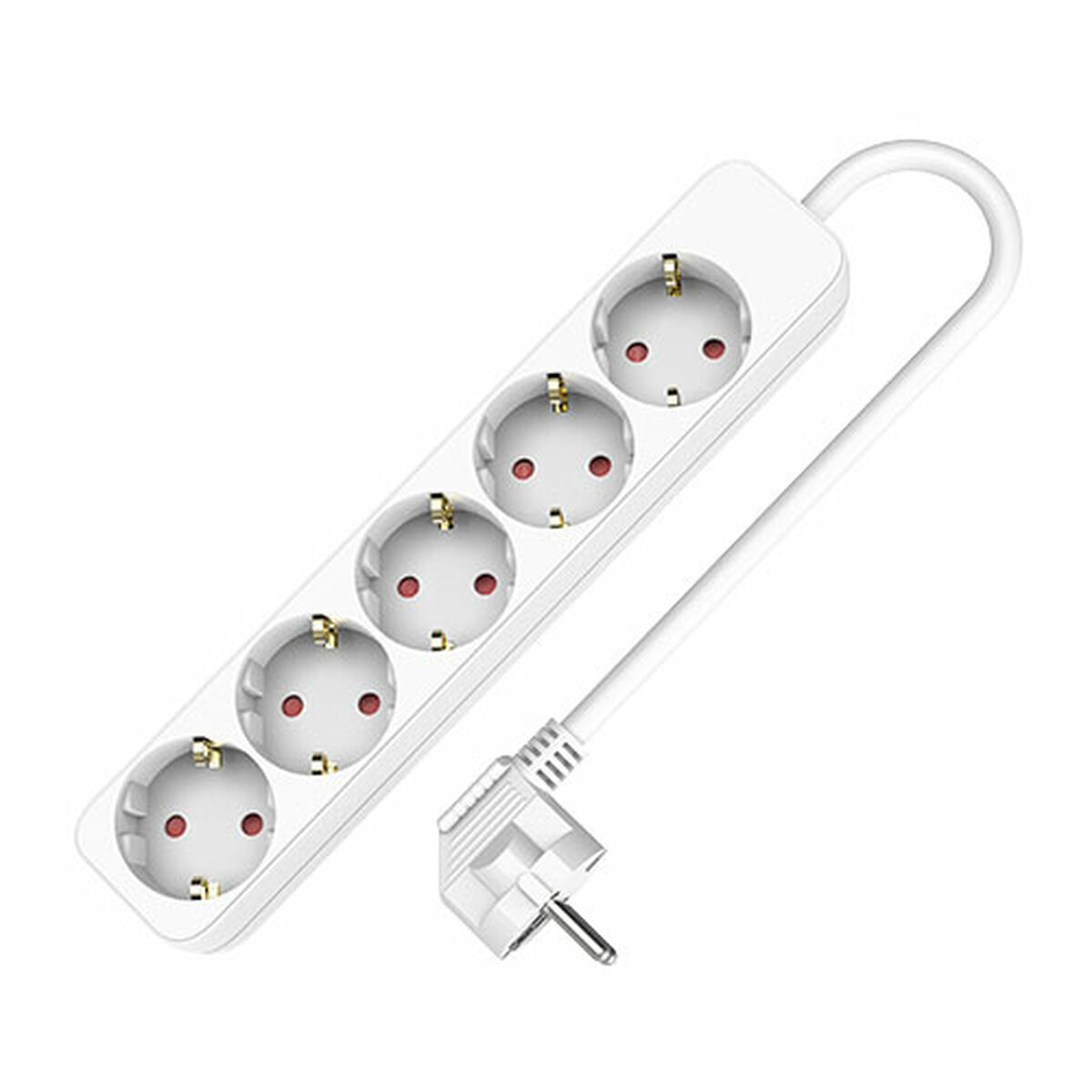Extensão com 5 Tomadas com Interruptor TM Electron TMUAD505S Branco 3680 W (1,5 m)