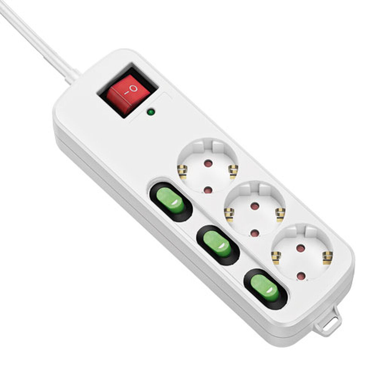 Extensão com 3 Tomadas sem Interruptor TM Electron TMUAD553 Branco 3680 W (1,5 m)