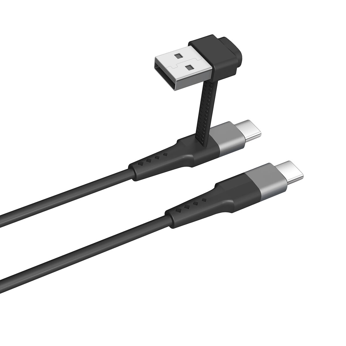 Cabo USB A para USB-C Muvit for Change Preto