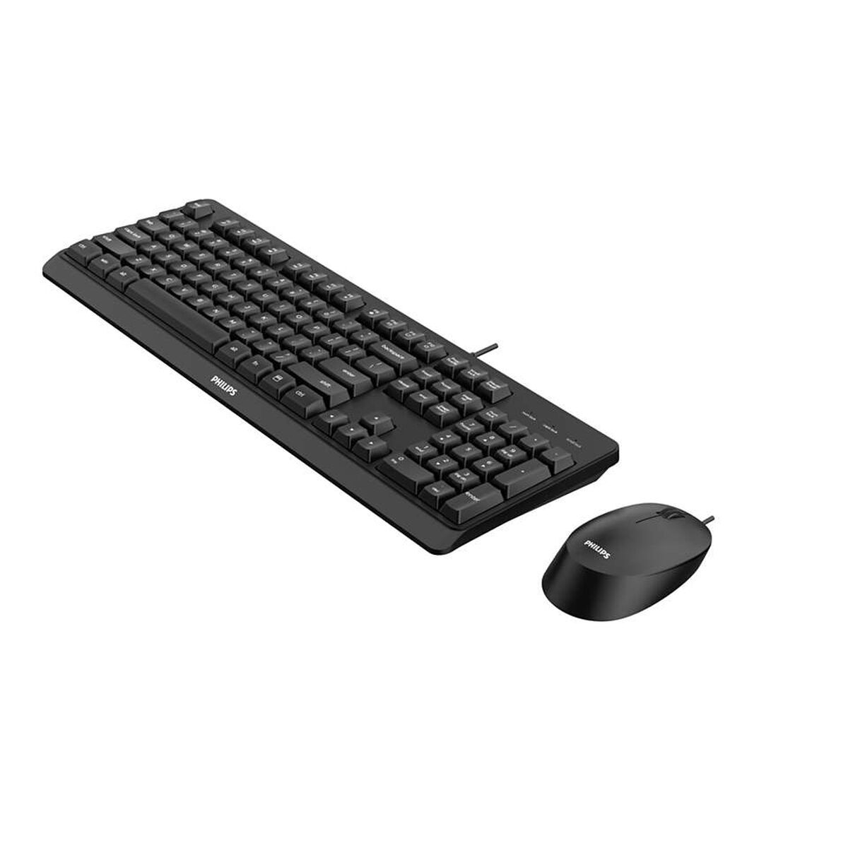Teclado e Rato Philips SPT6207BL/16 Qwerty espanhol Preto