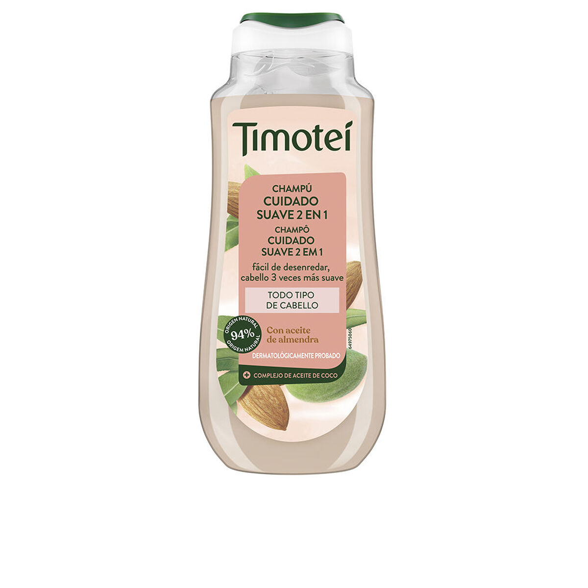 Champô Suave Timotei TIMOTEI 2 EN 1 ALMENDRAS 300 ml 2 em 1