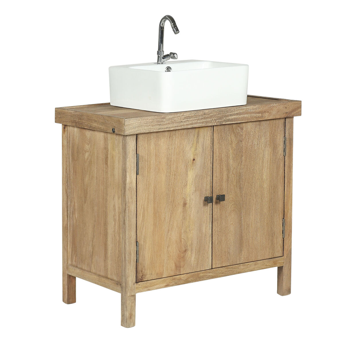 Armário Debaixo do Lavatório Home ESPRIT Cerâmica Madeira de mangueira 81 X 56 X 78 CM