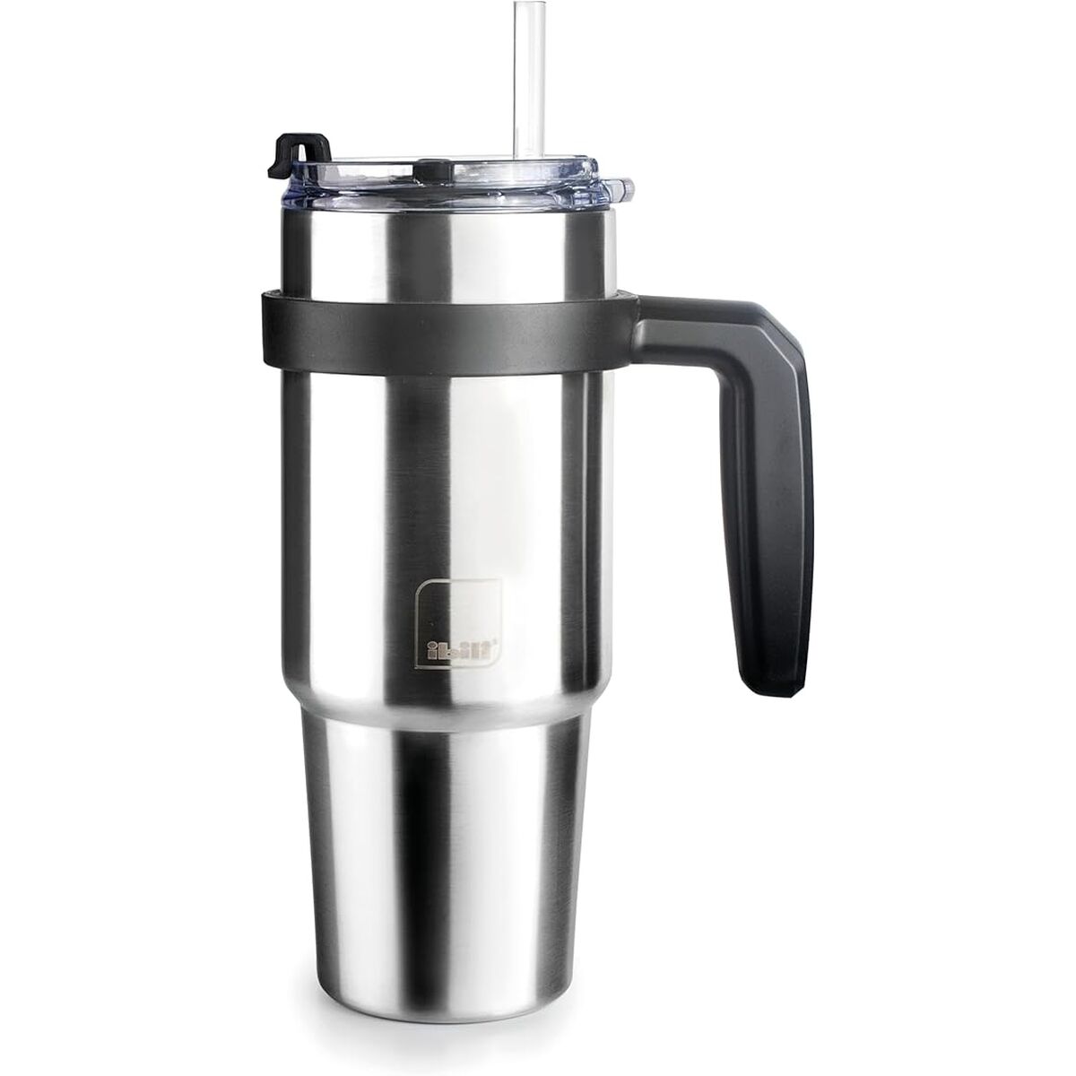 Caneca Térmica com Tampa Ibili 669006 Cinzento Aço inoxidável 580 ml