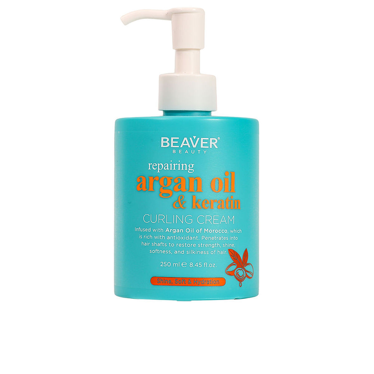 Creme para Definir Caracóis Beaver ARGAN OIL & KERATIN 250 ml