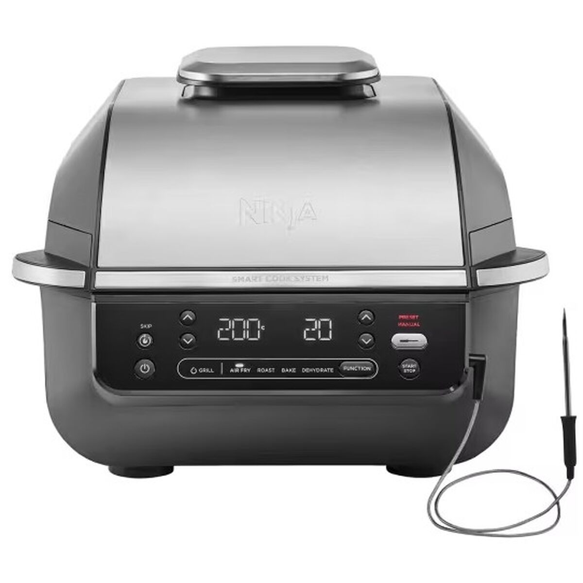 Churrasco Portátil NINJA AG351EU 5EN1 Metal Aço inoxidável