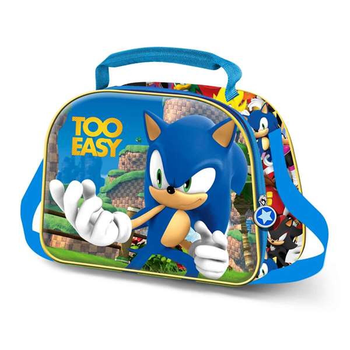 Bolsinha de Merenda Sonic Azul 20 x 26 x 10 cm