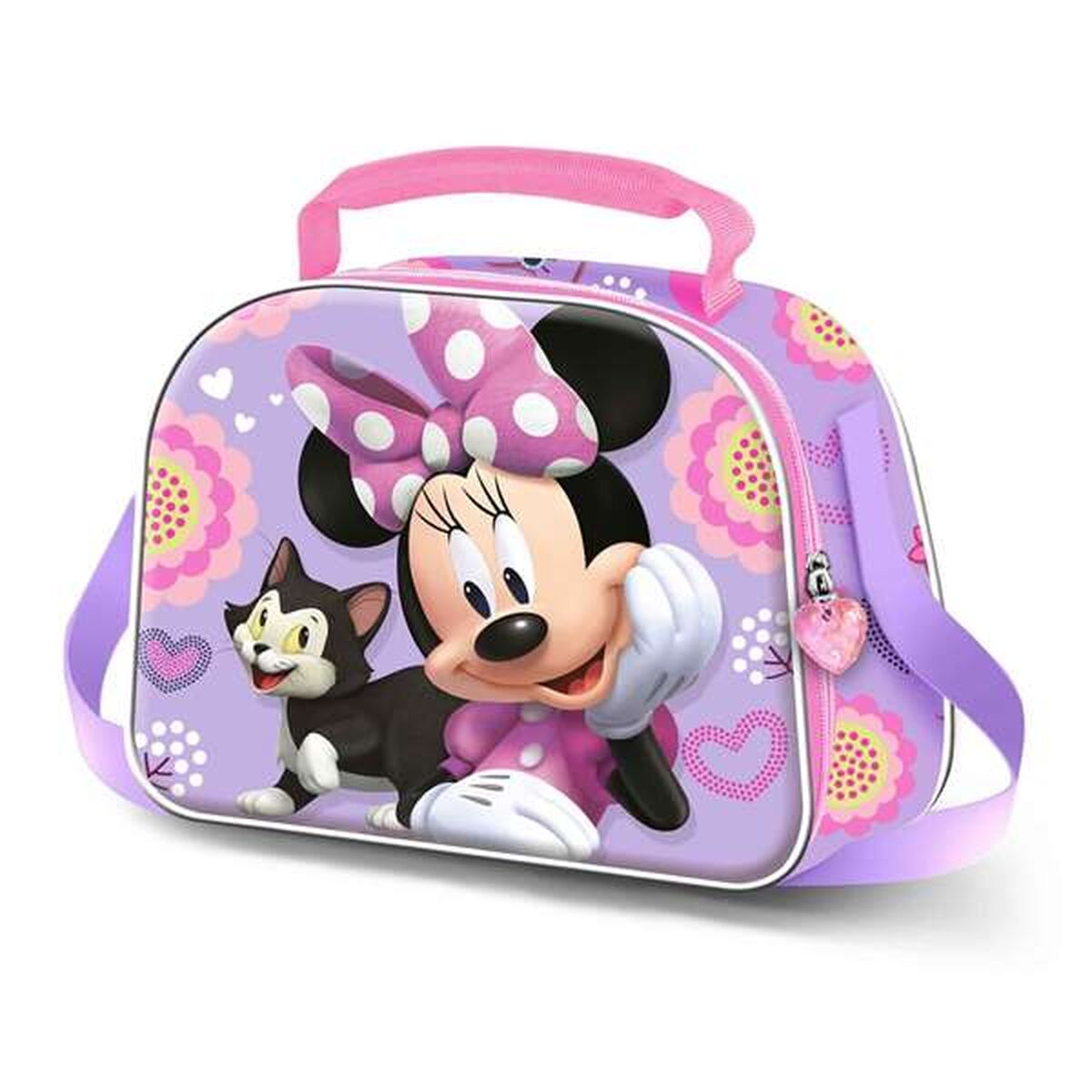 Bolsinha de Merenda Minnie Mouse Lilás 20 x 26 x 10 cm