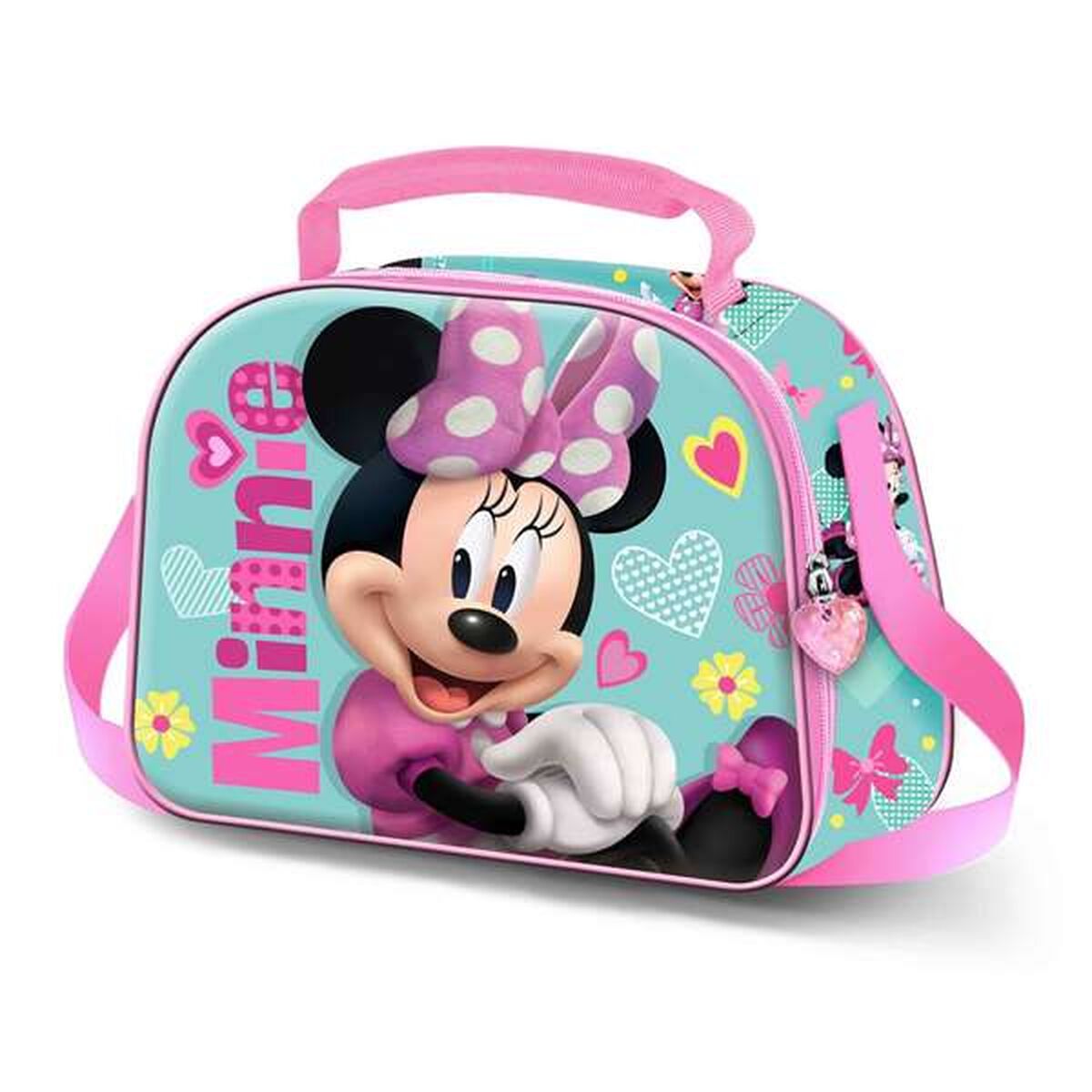 Bolsinha de Merenda Minnie Mouse Cor de Rosa 20 x 26 x 10 cm
