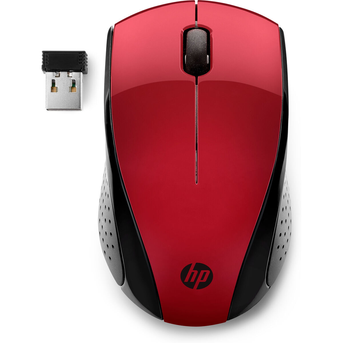 Rato sem Fios HP 220 Preto Vermelho 1600 dpi