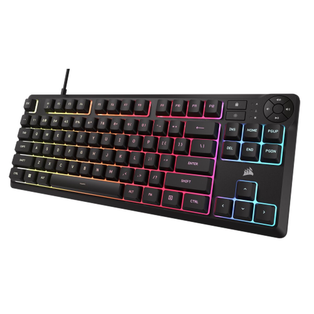 Teclado Corsair K55 CORE TKL Preto Qwerty espanhol