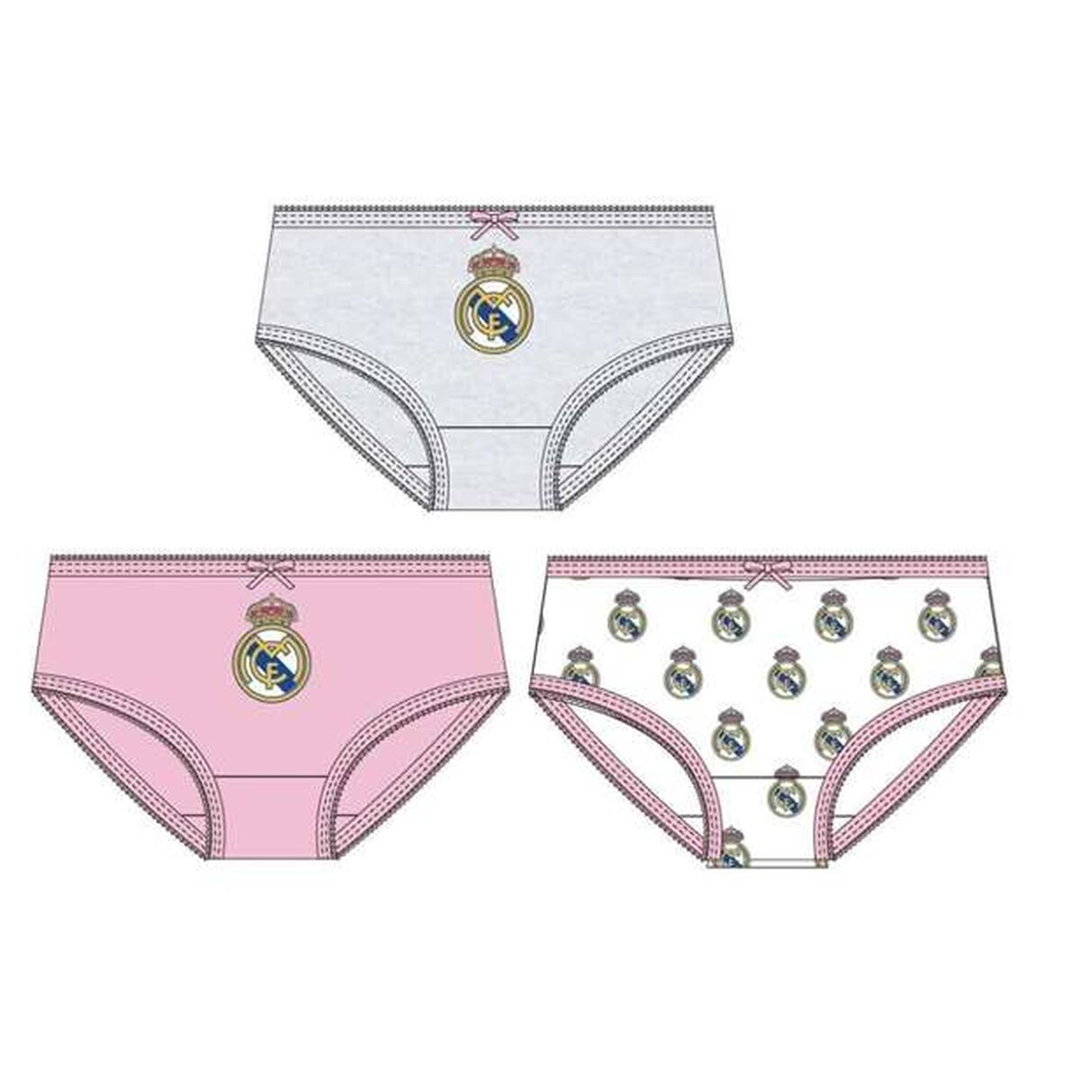 Conjunto de Cuecas para Menina Real Madrid C.F. Multicolor