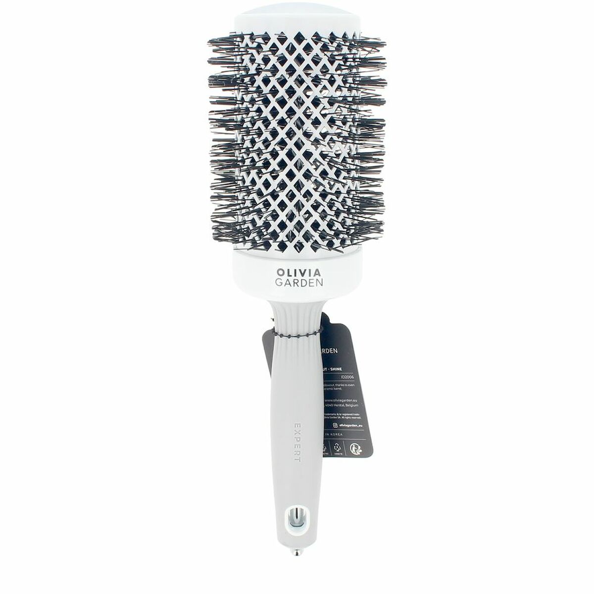 Escova Desembaraçante Olivia Garden EXPERT BLOWOUT SHINE Branco Cinzento Ø 55 mm