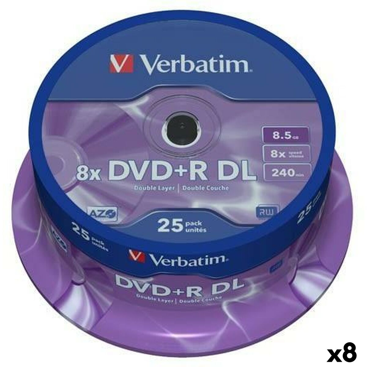 DVD+R Verbatim DL 8,5 GB 8x (8 Unidades)