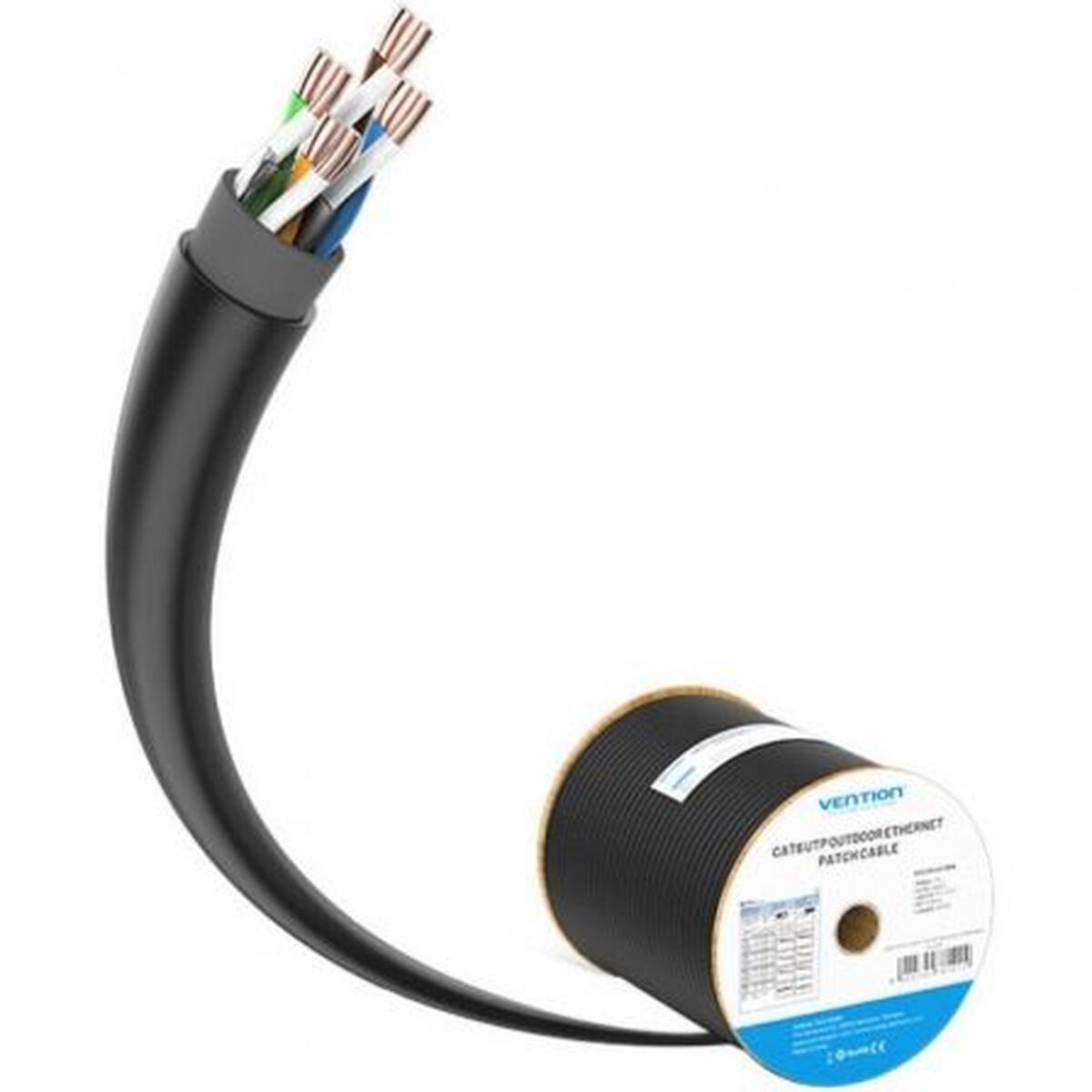 Cabo RJ45 Categoria 6 UTP Rígido Vention IHLB305 Preto 305 m