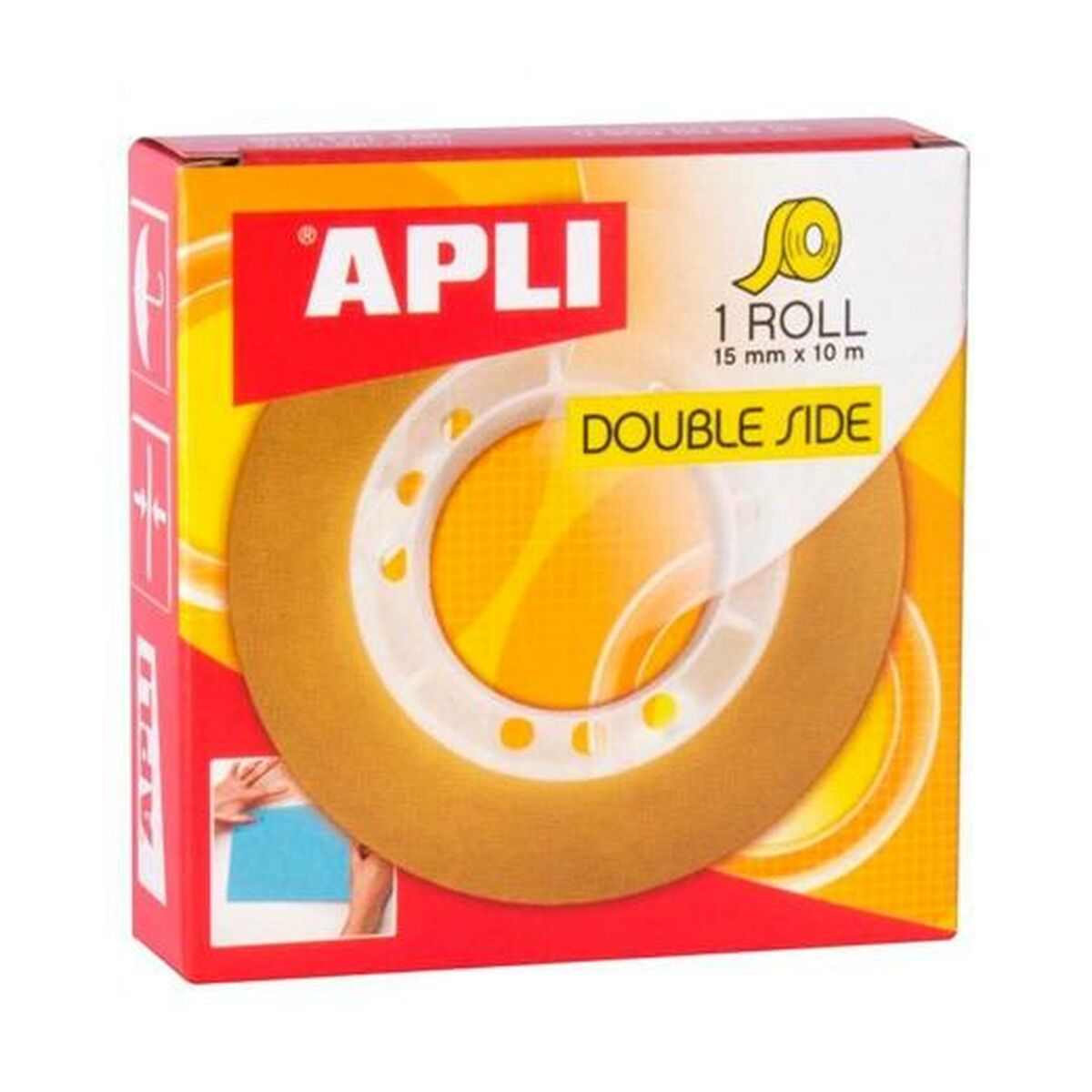 Fita de Dupla Face Apli Transparente 15 mm x 10 m 20 Peças (4 Unidades)