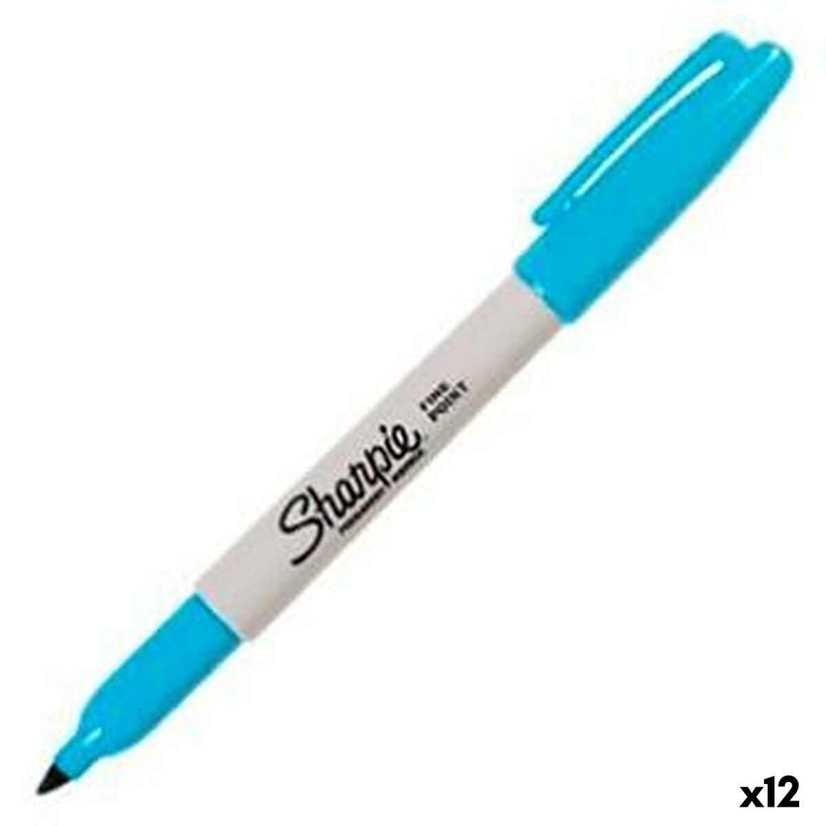 Rotulador permanente Sharpie Azul 1,4 mm (12 Unidades)