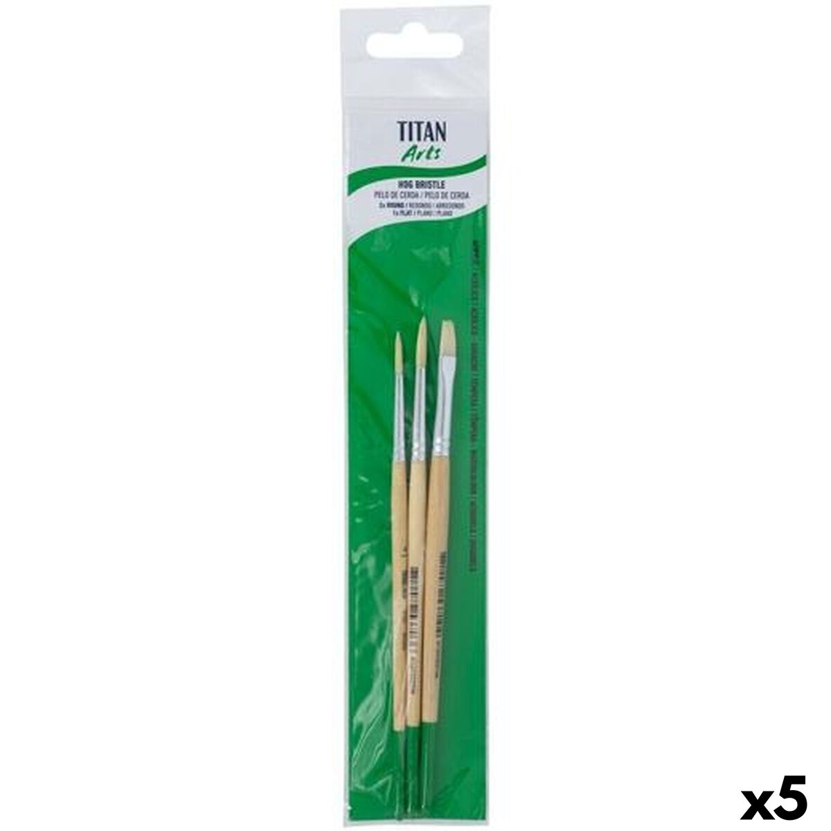 Pincéis Titan Arts Nº 4-6-8 3 Peças (5 Unidades)