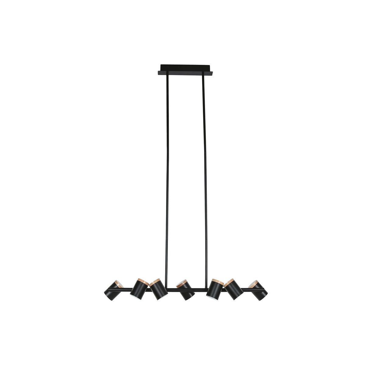 Candeeiro de teto Home ESPRIT Castanho Preto Madeira Metal 104 X 18 X 164 CM